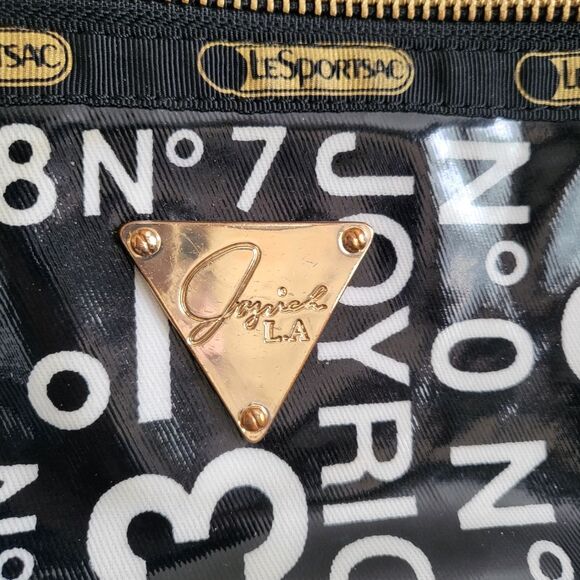 LeSportSac X JOYRICH L.A. Exclusive Black w/Gold Crossbody Shoulder Bag 13 x 7.5 - Picture 5 of 10